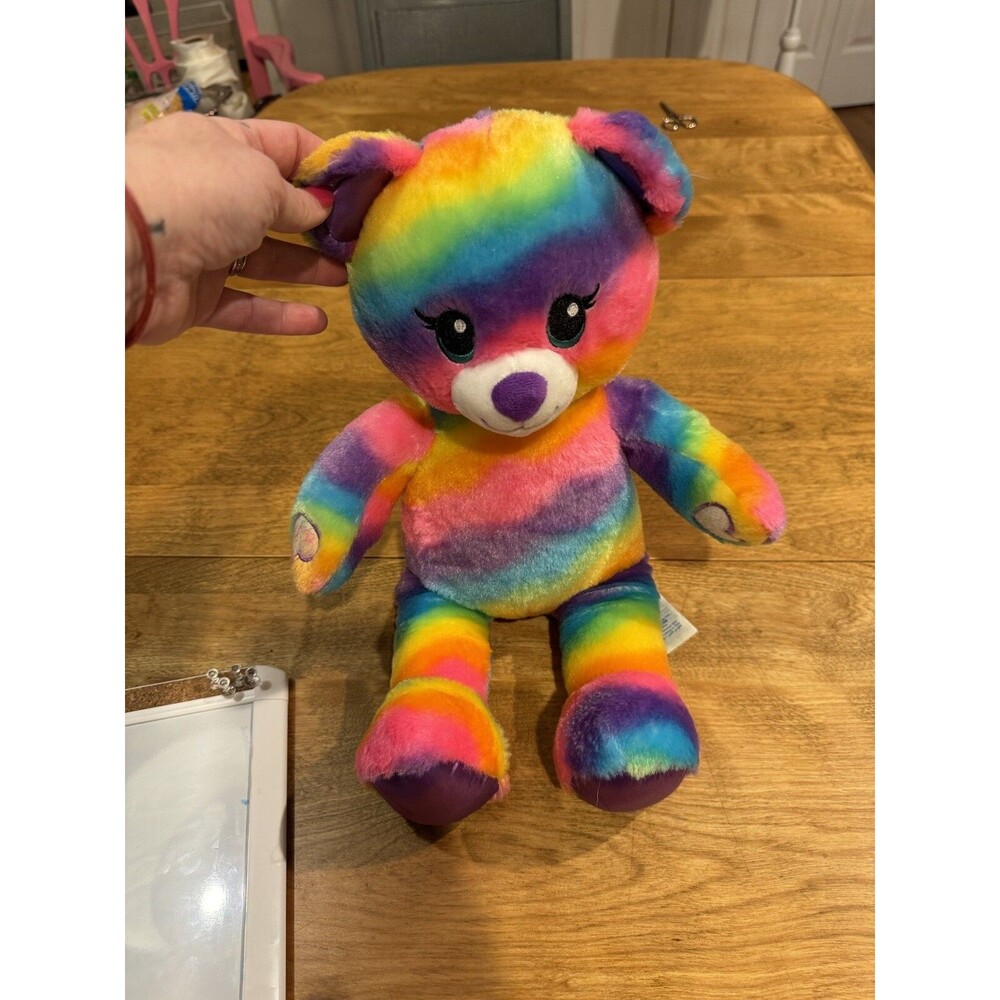 Build A Bear Rainbow Friends Multi-Color Teddy Bear Plush 17” Stuffed Toy 2018